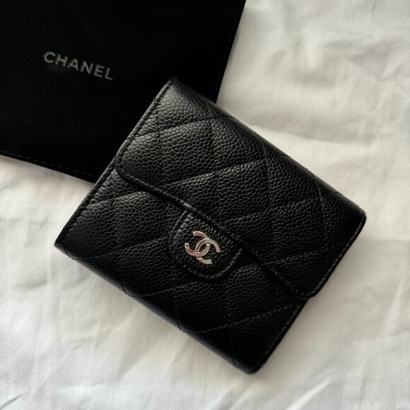Chanel Trifold Wallet Grained Leather Brand New - Picture 1 of 13